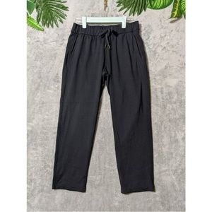 AJISAI Women Activewear Workout Sweatpants Drawstring Pockets Black Size 6